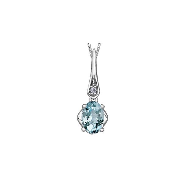10KW Aquamarine & Diamond Necklace Barthau Jewellers Stouffville, ON