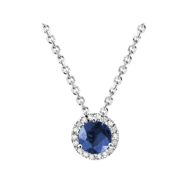 925 Blue Sapphire & CZ Necklace Barthau Jewellers Stouffville, ON