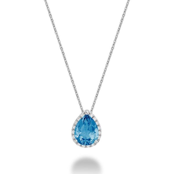 10KW Blue Topaz & Diamond Necklace Barthau Jewellers Stouffville, ON