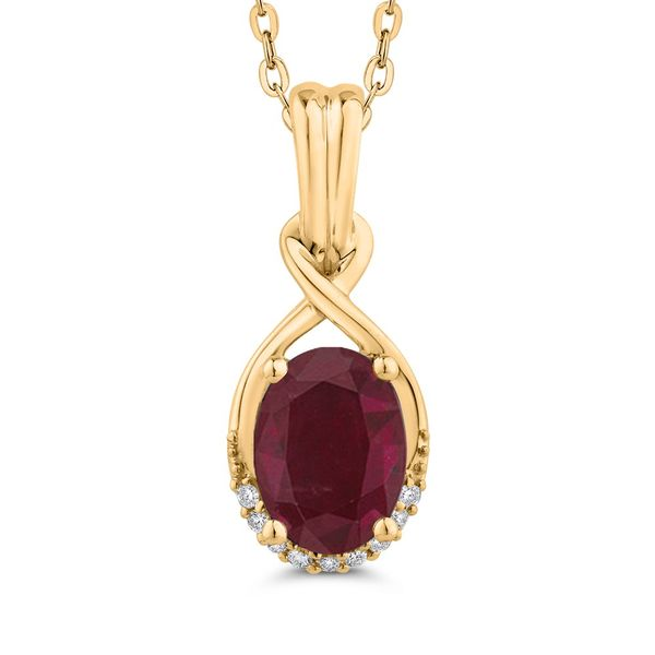 10KY Ruby & Diamond Necklace Barthau Jewellers Stouffville, ON