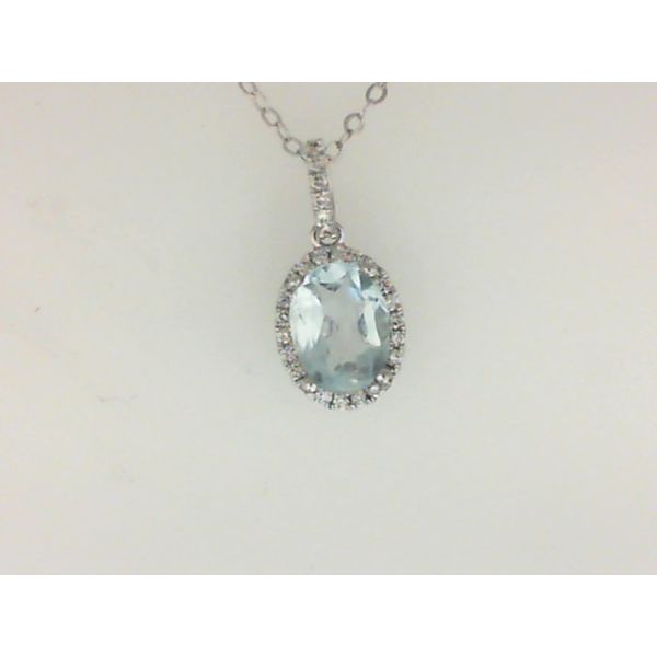 10KW Aquamarine & Diamond Necklace Image 2 Barthau Jewellers Stouffville, ON