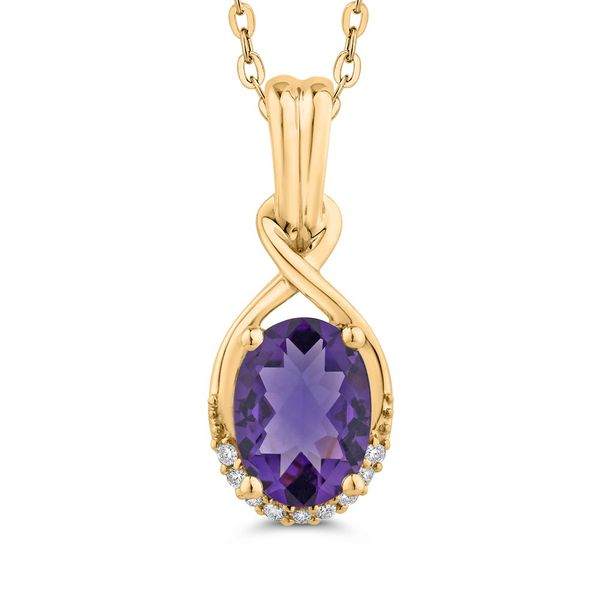 10KY Amethyst & Diamond Necklace Barthau Jewellers Stouffville, ON