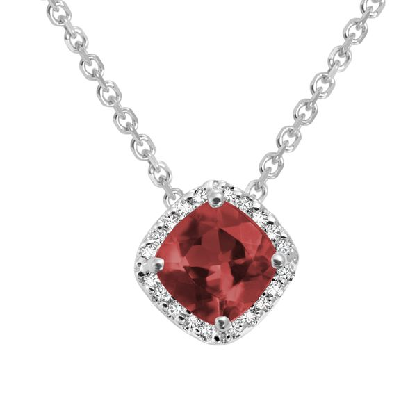 10KW Garnet & Diamond Necklace Barthau Jewellers Stouffville, ON