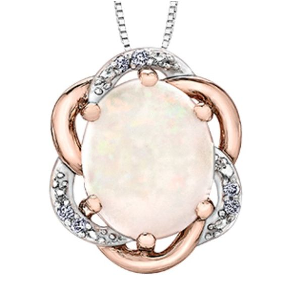 10KR Opal & Diamond Necklace Barthau Jewellers Stouffville, ON
