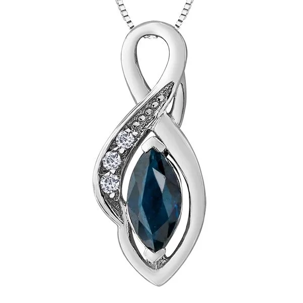 10KW Blue Sapphire & Diamond Necklace Barthau Jewellers Stouffville, ON