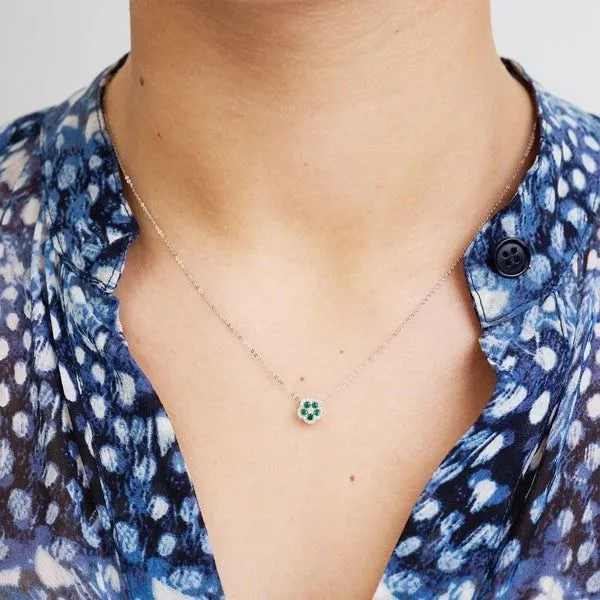 10K White Gold Blue Sapphire & Diamond Necklace Image 2 Barthau Jewellers Stouffville, ON