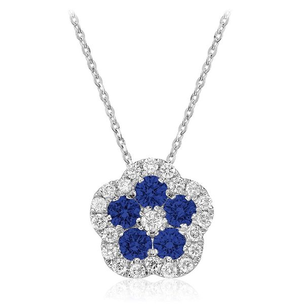 10KW Blue Sapphire & Diamond Necklace Barthau Jewellers Stouffville, ON