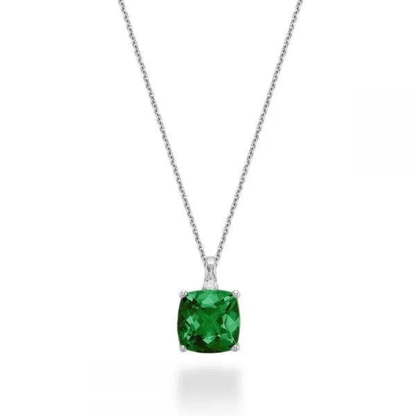 10KW Lab-Grown Emerald & Diamond Necklace Barthau Jewellers Stouffville, ON