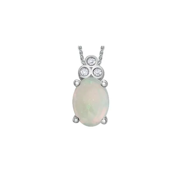 10KW Opal And Diamond Pendant Barthau Jewellers Stouffville, ON