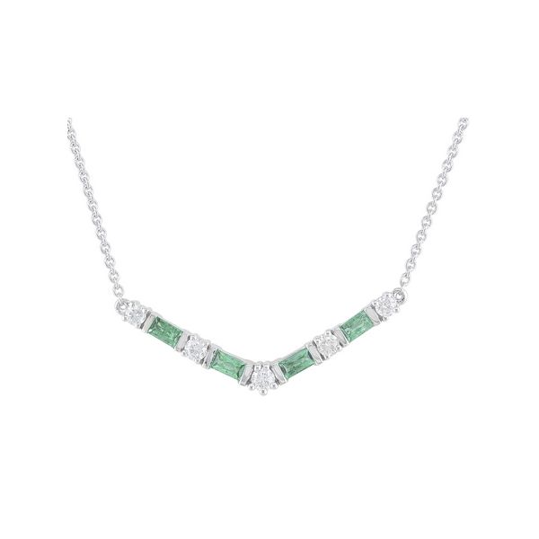 14KW Emerald & Diamond Necklace Barthau Jewellers Stouffville, ON