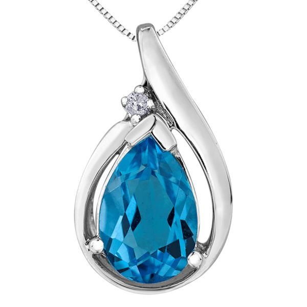 10KW Blue Topaz & Diamond Necklace Barthau Jewellers Stouffville, ON