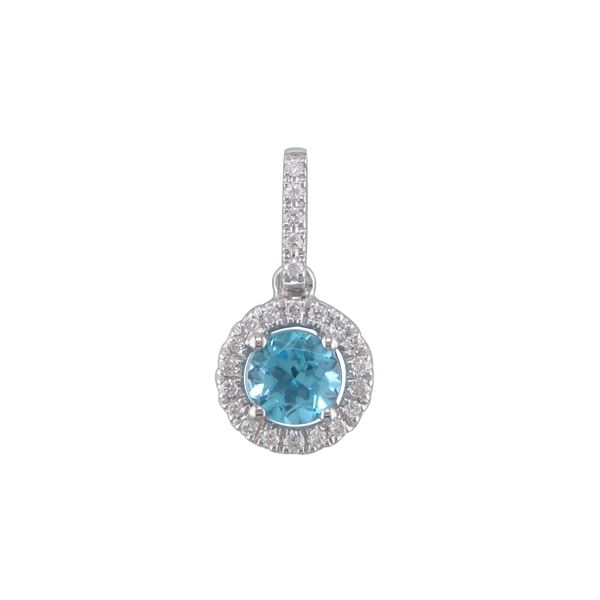 14KW BLUE TOPAZ & DIAMOND NECKLACE Barthau Jewellers Stouffville, ON