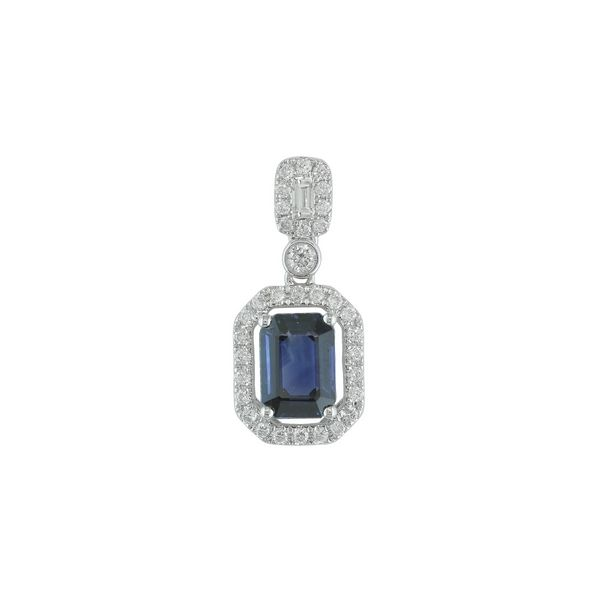 14KW BLUE SAPPHIRE & DIAMOND NECKLACE Barthau Jewellers Stouffville, ON