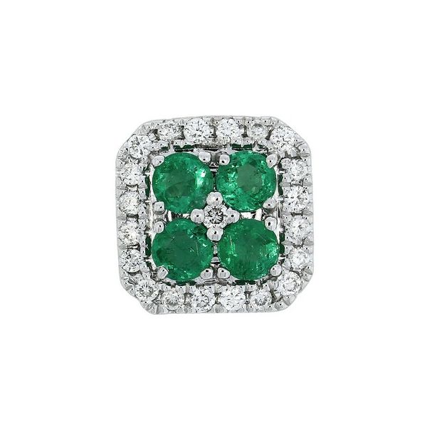 14K White Gold EMERALD & DIAMOND NECKLACE Image 2 Barthau Jewellers Stouffville, ON