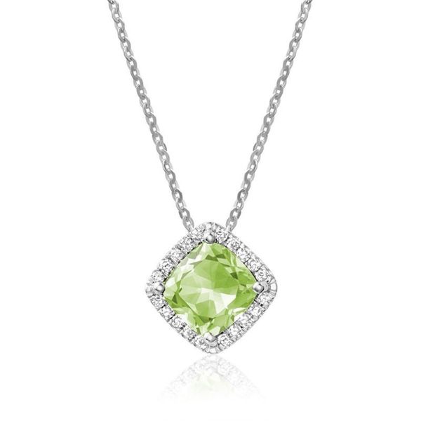 925 Green Amethyst & CZ Necklace Barthau Jewellers Stouffville, ON