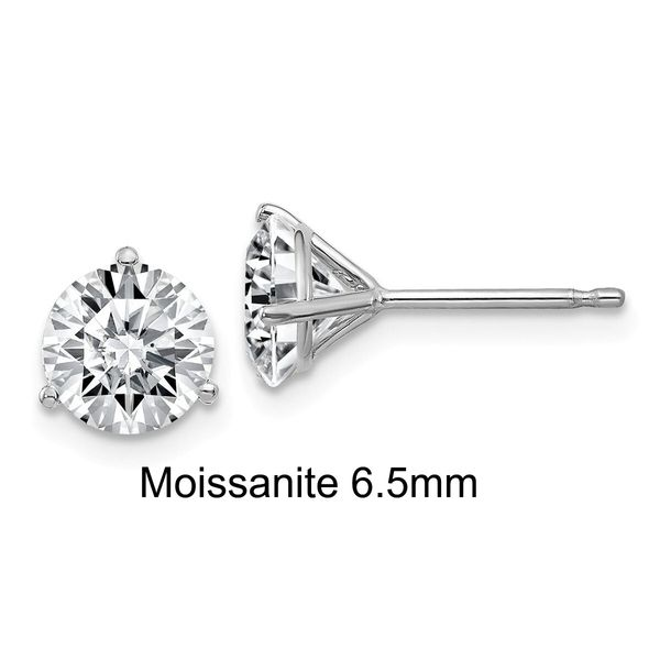 14KW 2.00TW* 6.5mm Moissanite Stud Earrings Barthau Jewellers Stouffville, ON