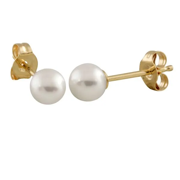 14KY 3MM Freshwater Pearl Earrings Barthau Jewellers Stouffville, ON