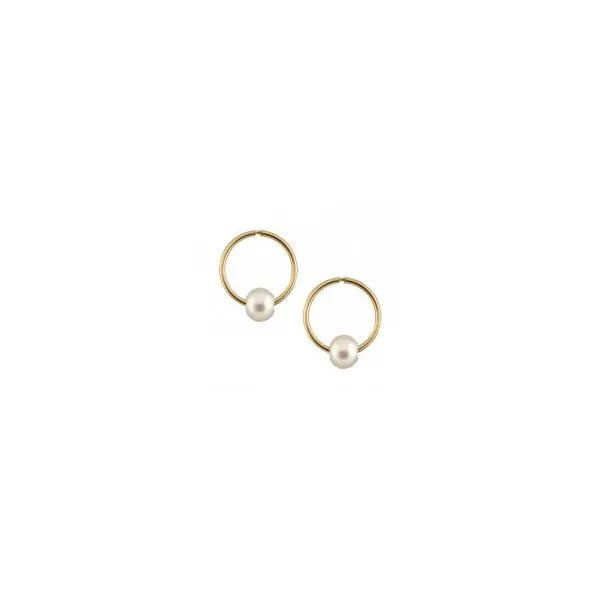 14K Yellow Gold 6MM Pearl Freshwater Earrings Barthau Jewellers Stouffville, ON