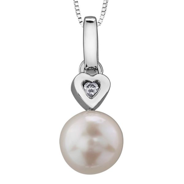 10K White Gold  Pearl & Diamond Necklace Barthau Jewellers Stouffville, ON