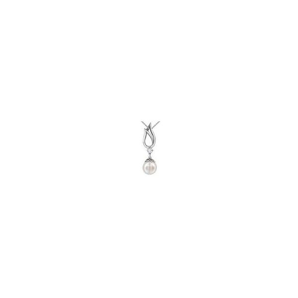 10K White Gold Pearl & Diamond Necklace Barthau Jewellers Stouffville, ON
