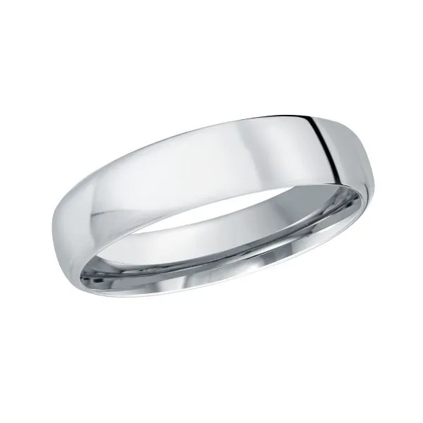 10K White Gold 4.5MM Euro Wedding Band Barthau Jewellers Stouffville, ON