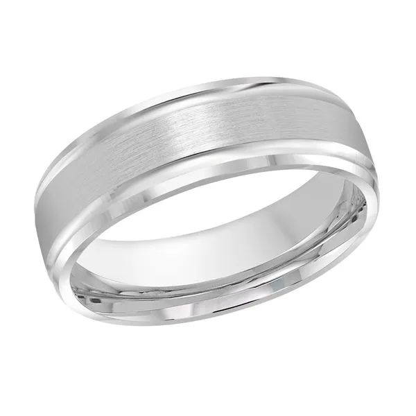10K White Gold 7MM Wedding Band Barthau Jewellers Stouffville, ON