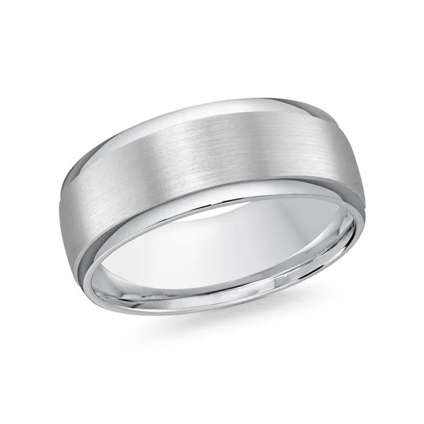 10K White Gold 8MM Wedding Band Barthau Jewellers Stouffville, ON