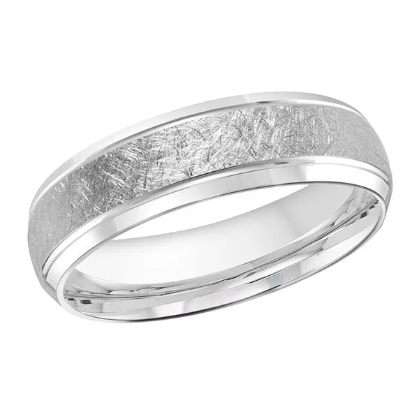 10K White Gold 6MM Scratch Finish Wedding Band Barthau Jewellers Stouffville, ON