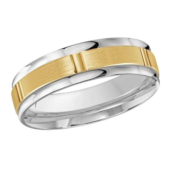 10K Yello & White Gold 6MM Design Band Barthau Jewellers Stouffville, ON