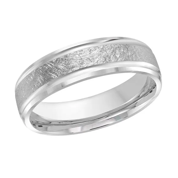 10K White Gold 6MM Scratch Finish Wedding Band Barthau Jewellers Stouffville, ON