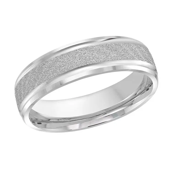 10K White Gold 6MM Roll Finish Wedding Band Barthau Jewellers Stouffville, ON