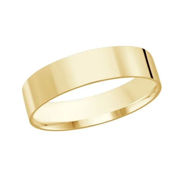 10K Yellow Gold 5MM Flat Wedding Band Barthau Jewellers Stouffville, ON