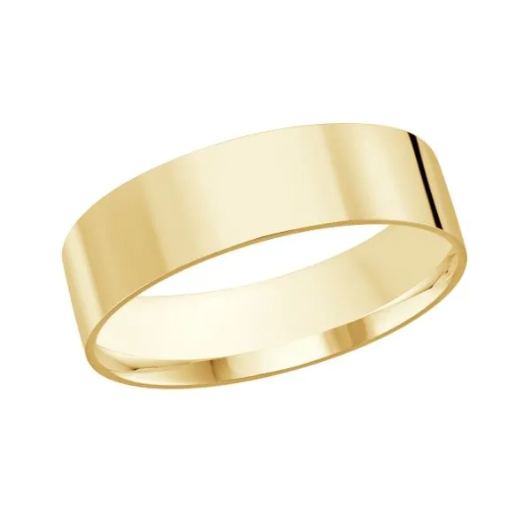 10K Yellow Gold 6MM Flat Wedding Band Barthau Jewellers Stouffville, ON