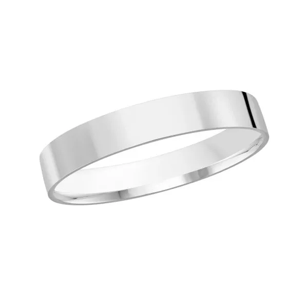 10K White Gold 2MM Flat Wedding Band Barthau Jewellers Stouffville, ON