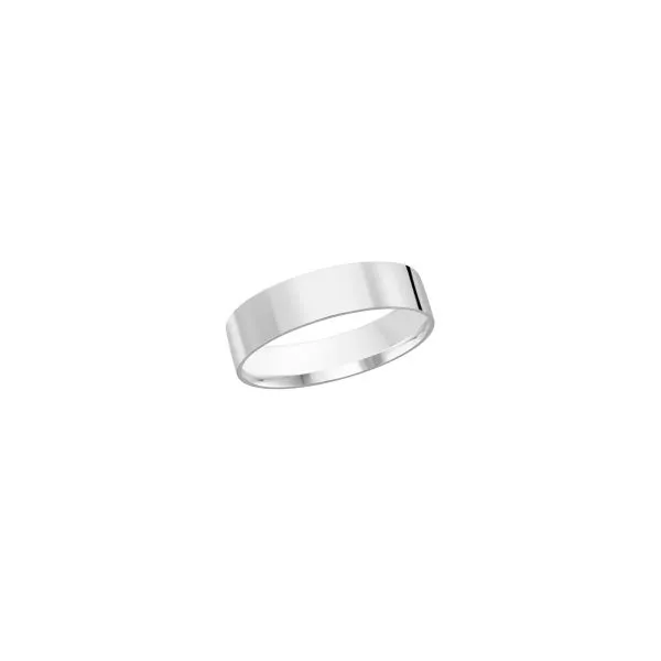 10K White Gold 6MM Flat Wedding Band Barthau Jewellers Stouffville, ON