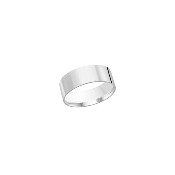 10K White Gold 7MM Flat Wedding Band Barthau Jewellers Stouffville, ON