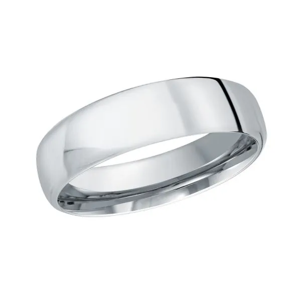 10K White Gold 5.5MM Euro Wedding Band Barthau Jewellers Stouffville, ON