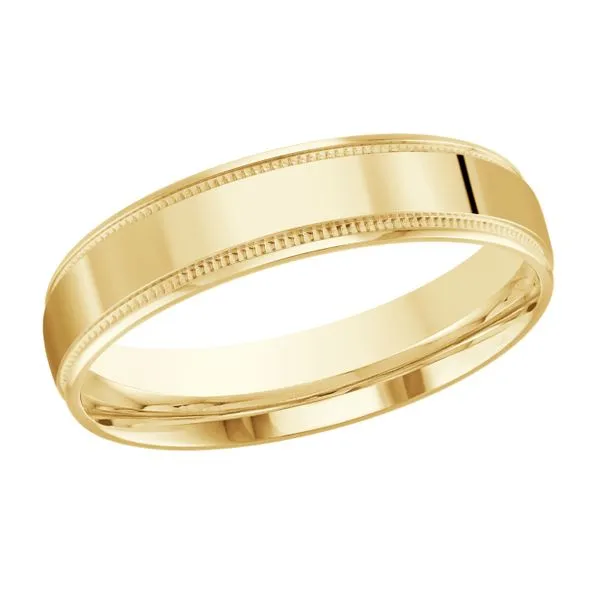 10K Yellow Gold 5MM Milgrain Wedding Band Barthau Jewellers Stouffville, ON