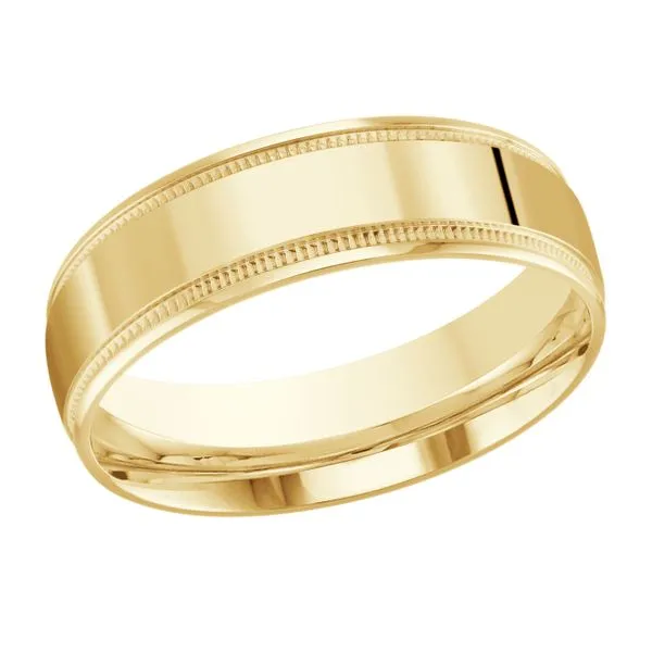 10K Yellow Gold 7MM Milgrain Wedding Band Barthau Jewellers Stouffville, ON