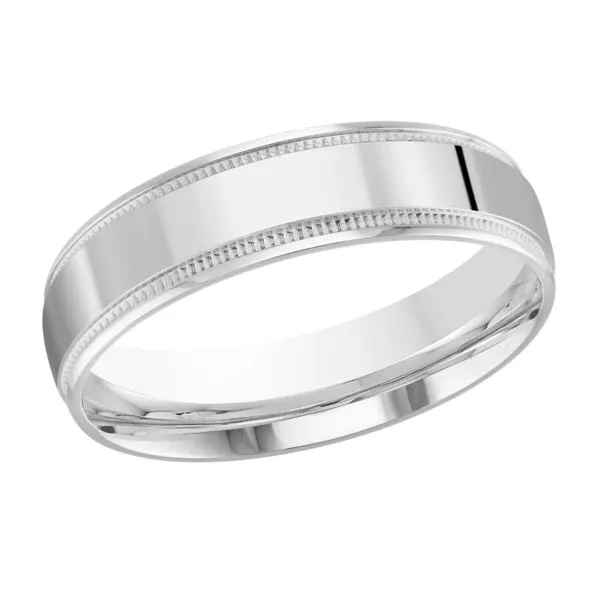 10K White Gold 6MM Milgrain Wedding Band Barthau Jewellers Stouffville, ON