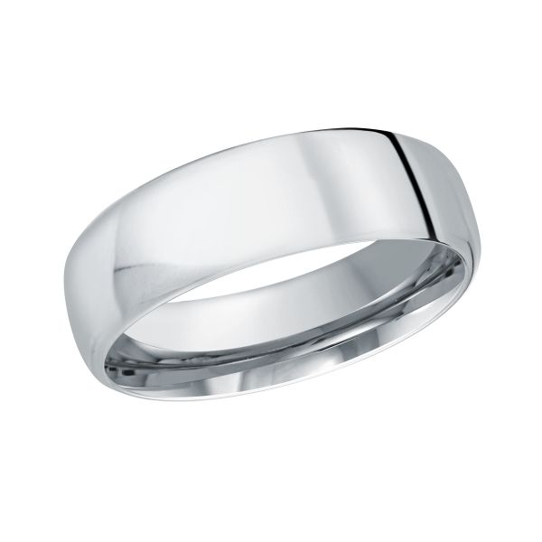 10K White Gold 6.5MM Euro Wedding Band Barthau Jewellers Stouffville, ON