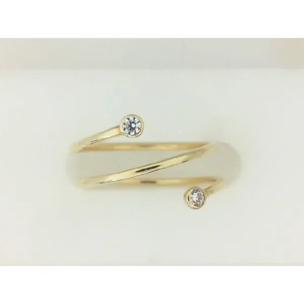 10K Yellow Gold Cubic Zirconia Spiral Ladies Ring Barthau Jewellers Stouffville, ON