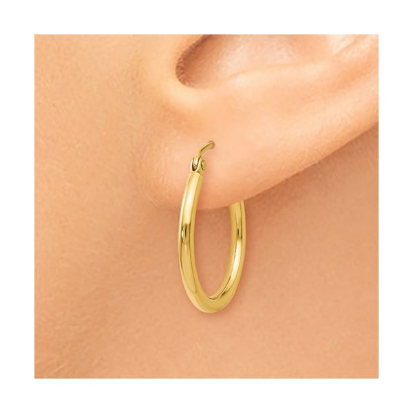 14KY Hoop Earrings 20mm Diameter Image 2 Barthau Jewellers Stouffville, ON