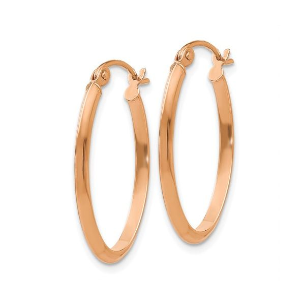 14K Rose Gold Hoop Earrings Image 2 Barthau Jewellers Stouffville, ON