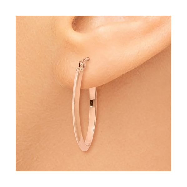 14K Rose Gold Hoop Earrings Image 3 Barthau Jewellers Stouffville, ON