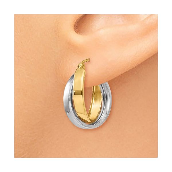 14KY/W Hoop Earrings Image 3 Barthau Jewellers Stouffville, ON