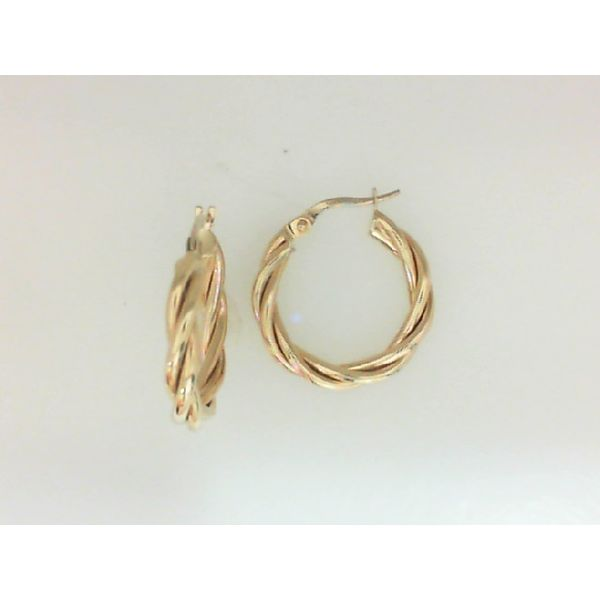 14KY 3mm Twist Tube Earrings Barthau Jewellers Stouffville, ON