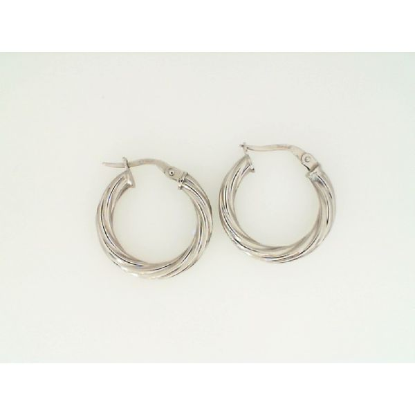 10K White Gold Hoop Earrings Barthau Jewellers Stouffville, ON