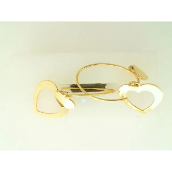 14K Yellow Gold Double Heart Dangle Earrings Barthau Jewellers Stouffville, ON