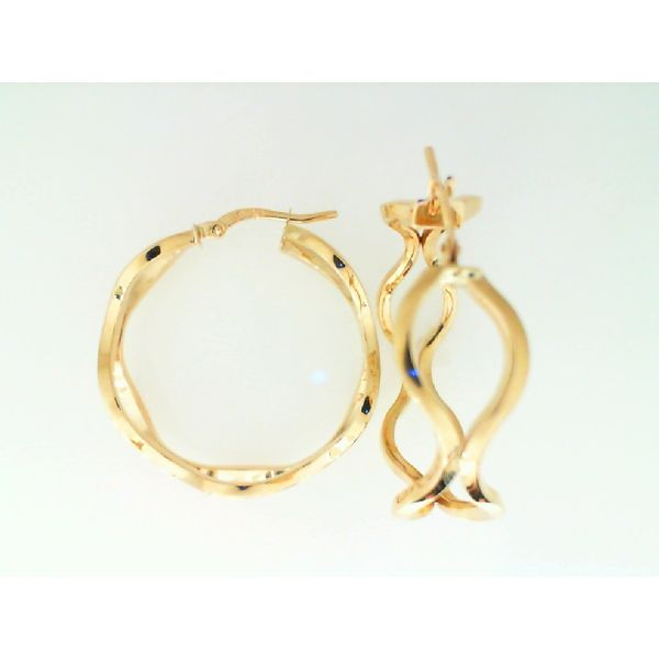 14K Yellow Gold 25MM Hoop Earrings Barthau Jewellers Stouffville, ON